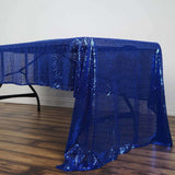 60"x126" Royal Blue Premium Sequin Rectangle Tablecloth