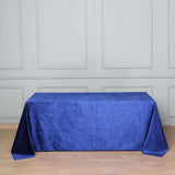 90inch x132inch Royal Blue Seamless Premium Velvet Rectangle Tablecloth, Reusable Linen