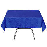 54inch x 54inch Royal Blue Seamless Premium Velvet Square Tablecloth, Reusable Linen
