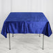 54"x54" Royal Blue Seamless Premium Velvet Square Tablecloth, Reusable Linen
