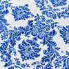 120inch Royal Blue Seamless Round Velvet Flocking Design Taffeta Damask Tablecloth#whtbkgd