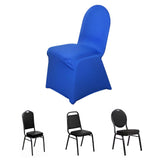 Royal Blue Spandex Stretch Fitted Banquet Slip On Chair Cover 160 GSM