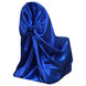 Royal Blue Satin Self-Tie Universal Chair Cover, Folding, Dining, Banquet and Standard