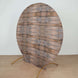 7.5ft Rustic Brown Wood Round Spandex Fit Wedding Backdrop Stand Cover
