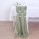 5 Pack Eucalyptus Sage Green DIY Premium Designer Chiffon Chair Sashes