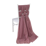 5 Pack | 22" x 78" Mauve/Cinnamon Rose DIY Premium Designer Chiffon Chair Sashes#whtbkgd
