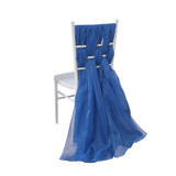 5 Pack | 22x78 Inches Royal Blue DIY Premium Designer Chiffon Chair Sashes#whtbkgd