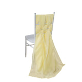 5 Pack | 22x78 inches Yellow DIY Premium Designer Chiffon Chair Sashes#whtbkgd