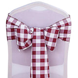 Red and white checkered chair bow decoration #whtbkgd