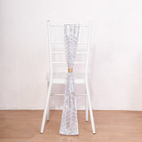 5 Pack Silver Geometric Diamond Glitz Sequin Chair Sashes