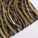 5 Pack Black Gold Wave Chair Sash Bands With Embroidered Sequins