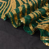5 Pack Hunter Emerald Green Gold Wave Chair Sash Bands With Embroidered Sequins