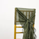 Olive Green Chiffon Curly Chair Sash