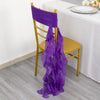 Chiffon Purple Curly Willow Chair Sashes 