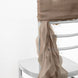 Taupe Chiffon Curly Chair Sash