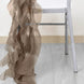 Taupe Chiffon Curly Chair Sash#whtbkgd
