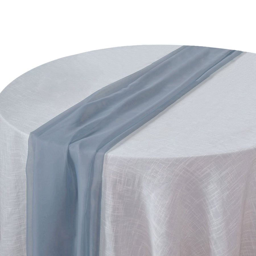 6 FT | Dusty Blue Premium Chiffon Table Runner