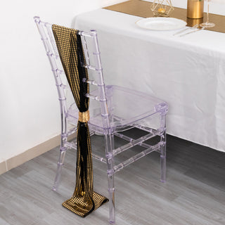 Create Unforgettable Moments with Black Gold Foil Chair Sashes