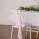 5 Pack | 6inch x 106inch Accordion Crinkle Taffeta Chair Sashes - Blush | Rose Gold