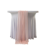 20-Pack 9ft Sheer Table Runners – Blush Shimmer Sheer Drapes, Wrinkle-Free