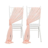20-Pack Sheer Chair Drape Decor in Blush – 9ft Shimmer Sash, Wrinkle-Free