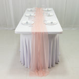 20-Pack 9ft Sheer Table Runners – Blush Shimmer Sheer Drapes, Wrinkle-Free