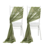 20-Pack Sheer Chair Drape Decor in Dusty Sage Green – 9ft Shimmer Sash, Wrinkle-Free