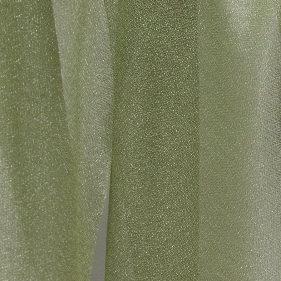 20-Pack 9ft Sheer Table Runners – Dusty Sage Green Shimmer Sheer Drapes, Wrinkle-Free