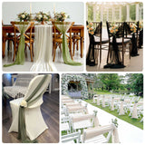 20-Pack Sheer Chair Drape Decor in Navy Blue and Dusty Blue – 9ft Shimmer Sash