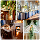 20-Pack 9ft Sheer Table Runners – Mauve/Blush Shimmer Sheer Drapes