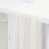 20-Pack 9ft Sheer Table Runners – Ivory Shimmer Sheer Drapes, Wrinkle-Free