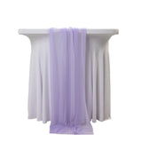 20-Pack 9ft Sheer Table Runners – Lavender Lilac Shimmer Sheer Drapes, Wrinkle-Free