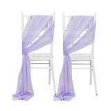 20-Pack Sheer Chair Drape Decor in Lavender Lilac – 9ft Shimmer Sash, Wrinkle-Free