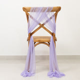 20-Pack Sheer Chair Drape Decor in Lavender Lilac – 9ft Shimmer Sash, Wrinkle-Free
