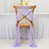20-Pack Sheer Chair Drape Decor in Lavender Lilac – 9ft Shimmer Sash, Wrinkle-Free