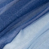 20-Pack Sheer Chair Drape Decor in Navy Blue and Dusty Blue – 9ft Shimmer Sash#whtbkgd