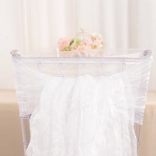Premium Shimmer Chiffon Layered Chair Sashes - Elevate Your Event Space