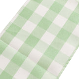 5 Pack White Sage Green Buffalo Plaid Checkered Chair Sashes 6x108inch