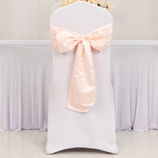 <h3 style="margin-left:0px;"><span style="background-color:transparent;color:#000000;">Luxurious Blush Lamour Satin Chair Sashes</span>