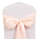 5 Pack Blush Lamour Satin Chair Sashes, Chair Bows - 6x106inch