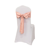 5 Pack Dusty Rose Lamour Satin Chair Sashes, Chair Bows - 6x106inch