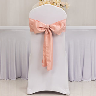 <h3 style="margin-left:0px;"><span style="background-color:transparent;color:#000000;">Luxurious Dusty Rose Lamour Satin Chair Sashes</span>