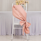 5 Pack Dusty Rose Lamour Satin Chair Sashes, Chair Bows - 6x106inch