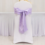 5 Pack Lavender Lilac Lamour Satin Chair Sashes, Chair Bows - 6x106inch