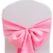 5 Pack Pink Lamour Satin Chair Sashes, Chair Bows - 6x106inch