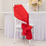 5 Pack Red Lamour Satin Chair Sashes, Chair Bows - 6x106inch