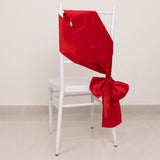 5 Pack Red Lamour Satin Chair Sashes, Chair Bows - 6x106inch