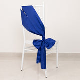 5 Pack Royal Blue Lamour Satin Chair Sashes, Chair Bows - 6x106inch