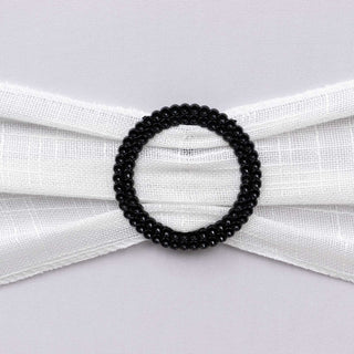 Create a Luxurious Atmosphere with Black Diamond Circle Napkin Ring Pin Brooch