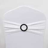 Black Diamond Circle Napkin Ring Pin Brooch, Rhinestone Chair Sash Bow Buckle